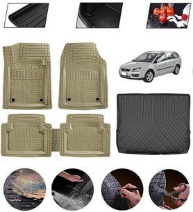 Ford Focus 2 Station Wagon Uyumlu Paspas Araca Özel Bagaj Havuzu MBS Bej