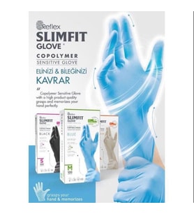 ŞeyliŞeyler - Reflex Slimfit Sensitive Mavi Eldiven L-xl 100 Lü 1 Kutu