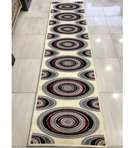 Saray Halı Vizyon 11169 Ws 80X300 Gri Kırmızı Yolluk 3 Metre !