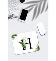 Tropik Desenli H Harfli Dikdörtgen Mouse Pad