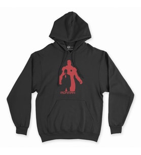 Iron Man Siyah Kapşonlu Sweatshirt Hoddie