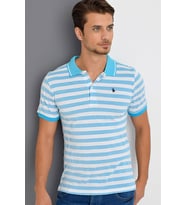 T8545 DEWBERRY T-SHIRT-MAVİ
