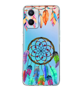 PrintiFy Oppo A94  ile Uyumlu 1mm Slim Fit Nazar Boncuğu 6 Baskılı Şeffaf  Kılıf