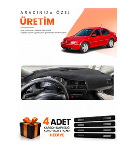 VOLKSWAGEN BORA (1998-2005) Uyumlu Torpido Koruma Örtüsü Oto Kılıfı - Siyah