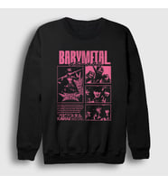 Presmono Unisex Siyah Kawaii Müzik Babymetal Sweatshirt 527427tt