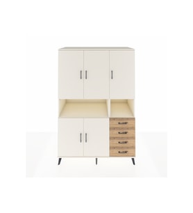 Kronos Dolap 7 Raflı 4 Çekmeceli 5 Kapaklı 132x59x195 Aytaşı-Aytaşı/Çam
