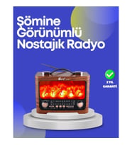 Mey İthalat® Taşınabilir Kamp Hoparlörü – Solar Şarjlı, Şömine Efektli, 7W Güçlü Ses