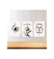 3'lü Set Kanvas Tablo Minimalist Tasarım Boho Modern Sanat Duvar Tablosu Kanvas Tablo