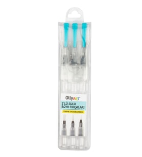 Ollyart Sulu Boya Fırça 3 Lü Tekrar Doldurulabilir