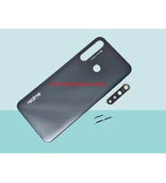 Tkgz - Oppo Realme 5İ FULL KASA Arka Kapak Batarya Kapağı - SİYAH