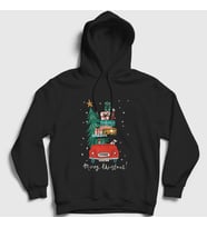 Presmono Unisex Siyah Hediyeler Yılbaşı Kapüşonlu Sweatshirt 269591tt