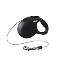 Flexi New Classic İp Siyah XS Gezdirme Tasması 3 Mt