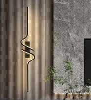 Modern Minimalist Şerit Led Duvar Aplik (Siyah)