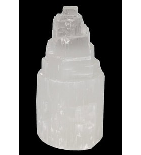 Sertifikalı Doğal Selenit Taşı Doğal Taş Kule Parça (10 Cm) (Çok Renkli)