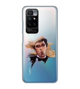 Redmi 10 2022 Uyumlu Tony Montana Scarface Desenli Şeffaf Telefon Kılıfı