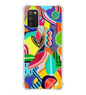 PrintiFy Samsung Galaxy A02s Uyumlu Retro Color 6 Baskılı Şeffaf Köşe Korumalı Antişok Kılıf