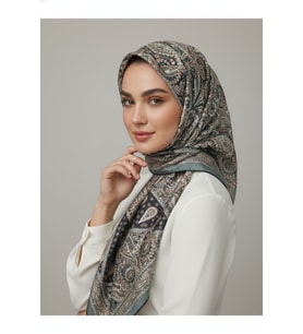 Lady Coco Dijital Baskı Royan Eşarp Desen 1 Renk 6