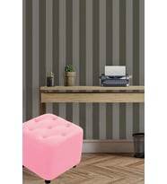 Most Hallow Kapitoneli Kare Puf Kadife Kumaş (Evinize Teslim) (Pembe)