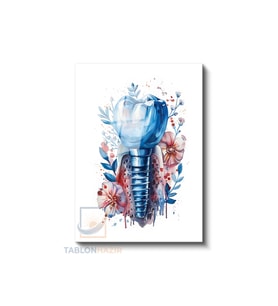 Dikey Cam Tablo Salon Duvar Tablosu Dikey Cam Klinik İmplant Yeni Ev Hediyesi Ofis Tablosu