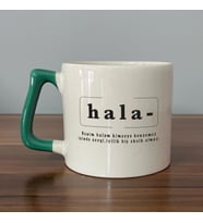 Hala Baskılı Yeşil Kulplu D Kupa