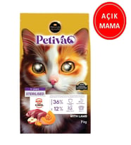 Petiva Kısırlaştırılmış Kuzulu Yetişkin Kedi Maması 1 Kg AÇIK