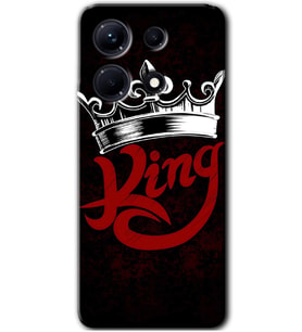 İnfinix Note 30 Kılıf HD Desen Baskılı Arka Kapak - King