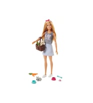 Barbie Bebekler Ve Evcil Hayvanlar, Yavru Köpek, Tavşan Ve Temaya Uygun 7 Parçayla Fpr48