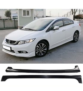 Honda Civic FB7 Modulo Yan Marşpiyel Seti Mat Siyah Plastik 2 Adet 2012 2013 2014 2015 2016