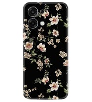 Oppo A6 Pro Kılıf Boutique Baskılı Resimli Siyah Fon Çiçek Pcode -045