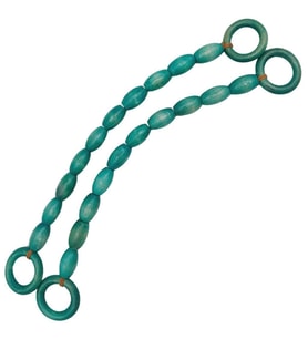 Angel Çanta Aksesuar 20 mm Oval Ahşap Boncuklu 40 cm Turkuaz Renk Çanta Sapı