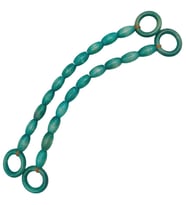Angel Çanta Aksesuar 20 mm Oval Ahşap Boncuklu 40 cm Turkuaz Renk Çanta Sapı