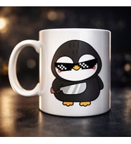Northcity Havalı Penguen Tasarımlı Porselen Kupa - Eğlenceli, Cool & Enerjik Kahve Kupası