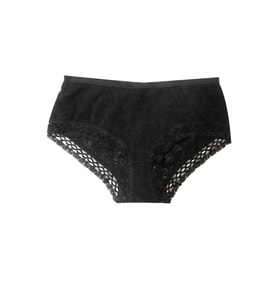 pilelistore Şahinler Kadın İçin Dantel Kenarlı Siyah Renk Bikini Külot Kod B722