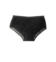 pilelistore Şahinler Kadın İçin Dantel Kenarlı Siyah Renk Bikini Külot Kod B722