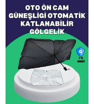 Şemsiye Tasarımlı Katlanabilir Araç Güneşliği – Geniş Uyumlu, Uv Koruma