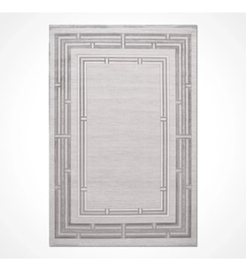 Modern Gri Halı Geometrik Desenli Kabartmalı Yumuşak Dokulu Salon Halısı Yatak Odası