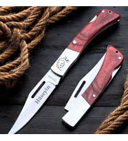 Kişiye Özel İsimli Columbia 003B-21 CM Aslan Baskılı Columbia Orta Çakı (Çok Renkli)