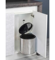 S-2251 Paslanmaz Çöp Kovası Krom Dolap İçi 10 Litre
