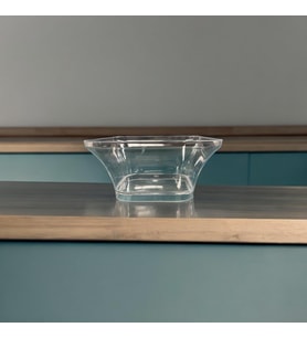 Lotus Kristal Tatlı Kasesi - Mika Plastik Kap - Şeffaf - Kapaklı - 180 ML/CC - 100 Adet