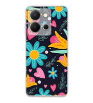 PrintiFy Vivo Y36 4G ile Uyumlu Retro Color 1  Kamera Korumalı Şeffaf  Kılıf