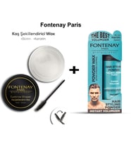Fontenay Profesyonel Kaş Şekillendirici Wax + Saç Şekillendirici Toz Wax Mavi 2'Li Set