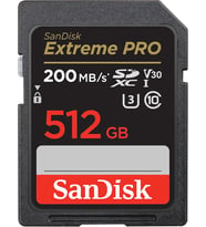 Sandisk Extreme Pro Sdxc Uhs-I Hafıza Kartı 512 Gb (V30, Aktarım Hızı 200 Mb/Sn, U3, 4K Uhd Videolar (Çok Renkli)