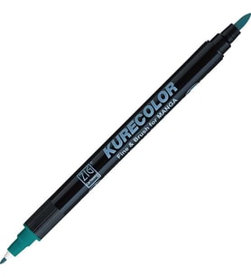 Zig Kurecolor Fine & Brush for MANGA Marker Çizim Kalemi 334 Persian Green 