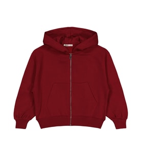 Civil Girls Kız Çocuk  Düz 10-13 Yaş Hırka - Gri (Bordo)