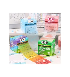 Canavar Kutulu Renkli sticky note 105 Şeffaf Yaprak Not Kağıdı 43352