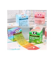 Canavar Kutulu Renkli sticky note 105 Şeffaf Yaprak Not Kağıdı 43352