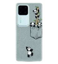 Vivo V30 Kılıf Silikon Desen Özel Seri Pandalar 1798