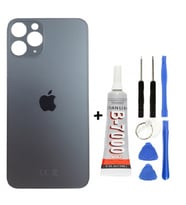 İphone 12 Pro Arka Kapak Cam +Yapıştırıcı B700 + Tamir Seti (Beyaz - Gümüş)