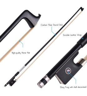 Karbon Fiber Profesyonel Tam Boy Keman Yayı - 4/4 Carbon Arşe