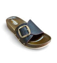Esem 0047 Z 0014 Kadın Günlük Tek Tokalı Yazlık Comfort Terlik (Siyah)